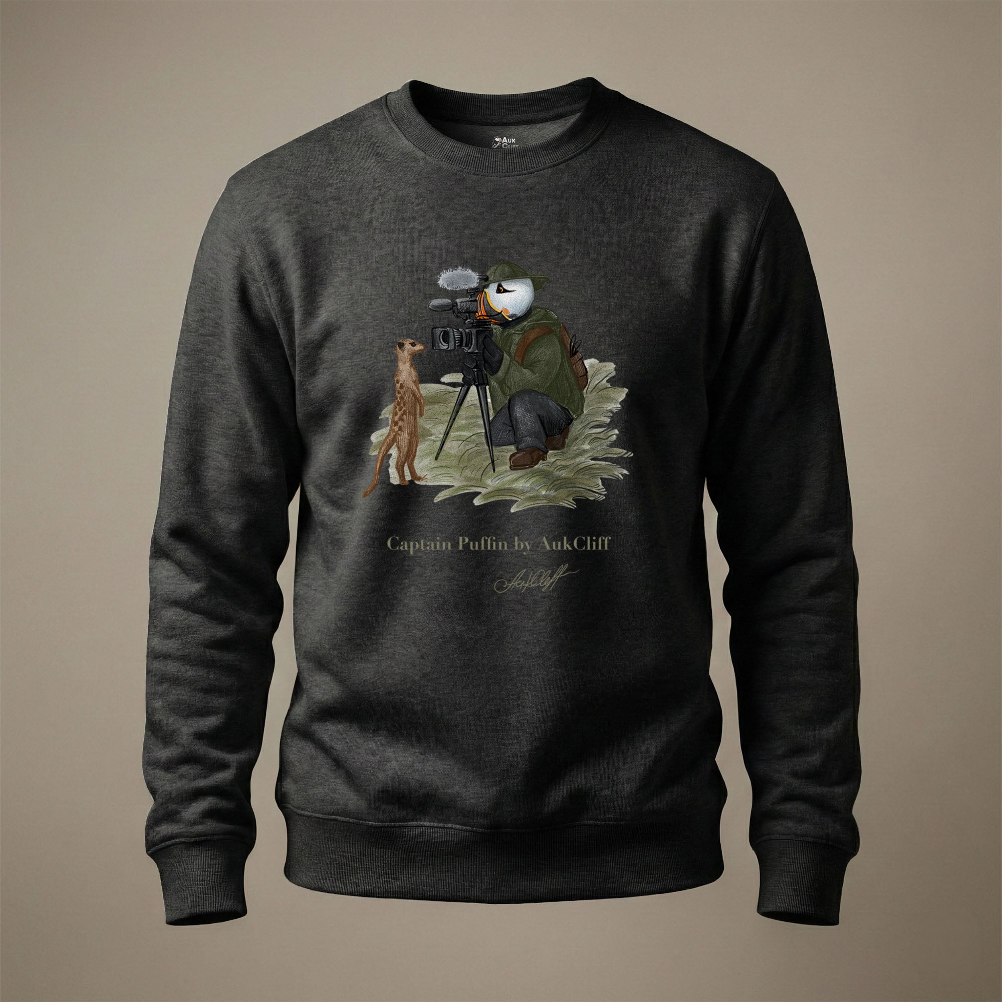 Captain Puffin Wildlife Videographer Sweatshirt