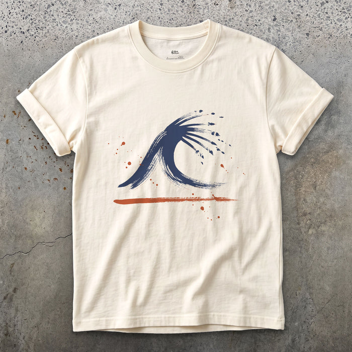 Offshore Wind Blowing the Top Back design on a Natural Gildan Softstyle t-shirt