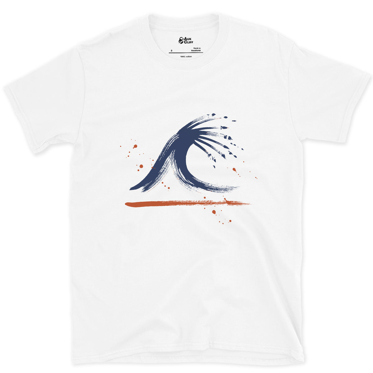 Offshore Wind Blowing the Top Back design on a White Gildan Softstyle t-shirt