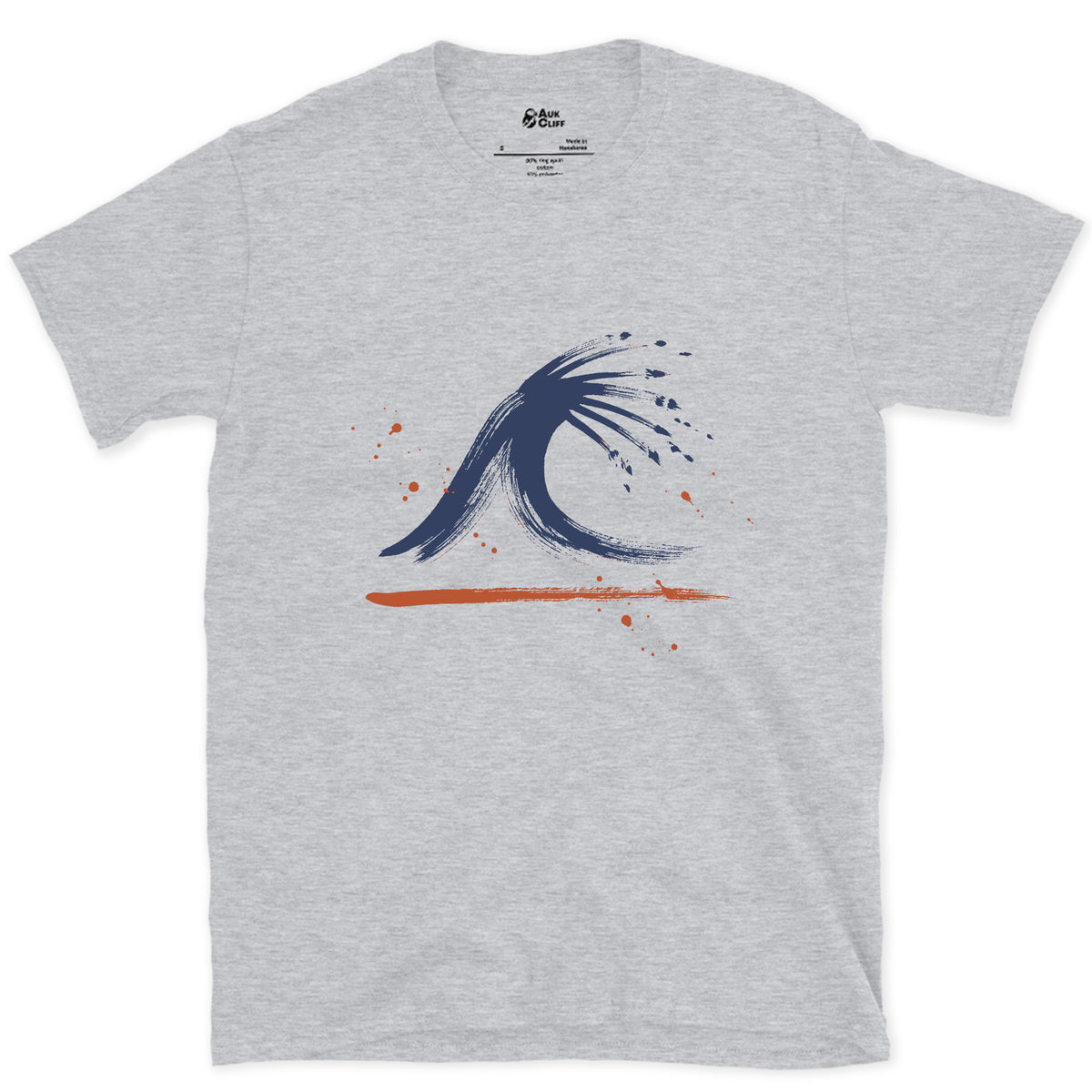 Offshore Wind Blowing the Top Back design on a Sport Grey Gildan Softstyle t-shirt