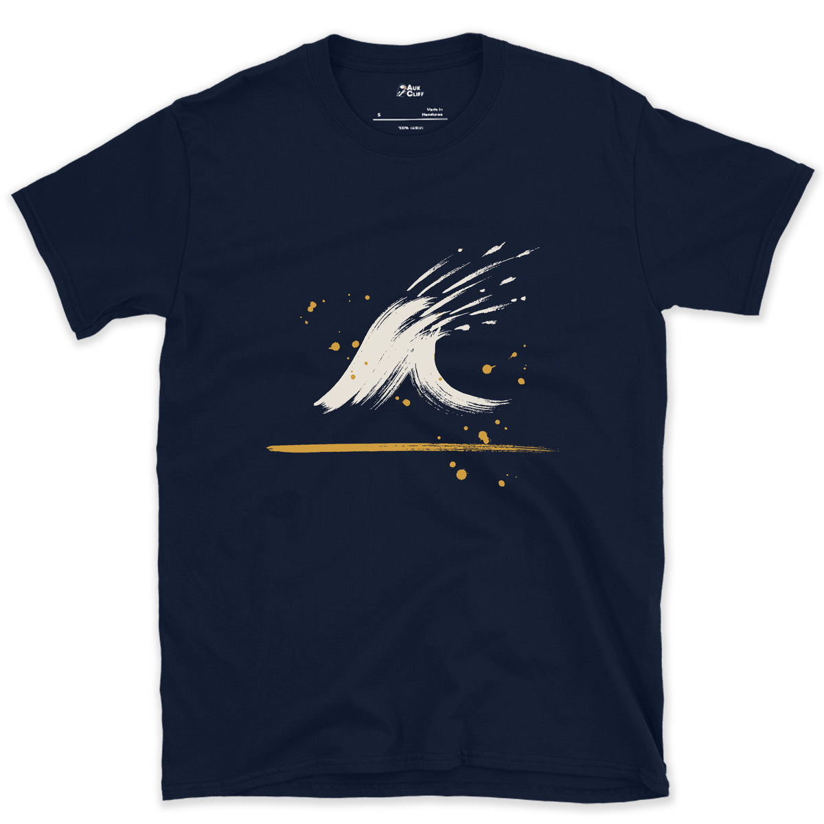 Offshore Wind Blowing the Top Back design on a Navy Gildan Softstyle t-shirt