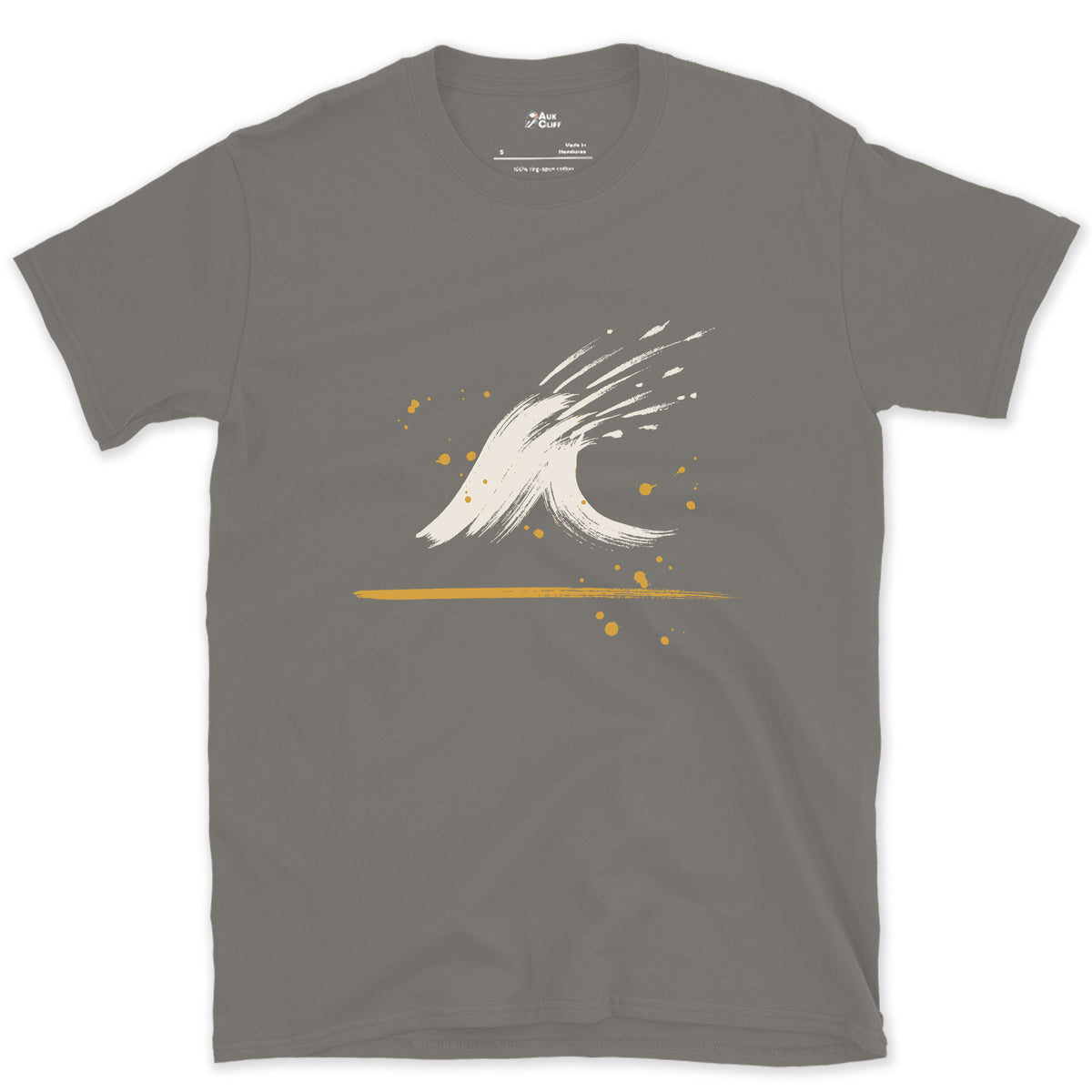Offshore Wind Blowing the Top Back design on a Charcoal Gildan Softstyle t-shirt