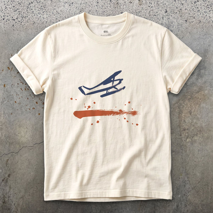 Wings, Floats, Nothing Else design on a Natural Gildan Softstyle t-shirt