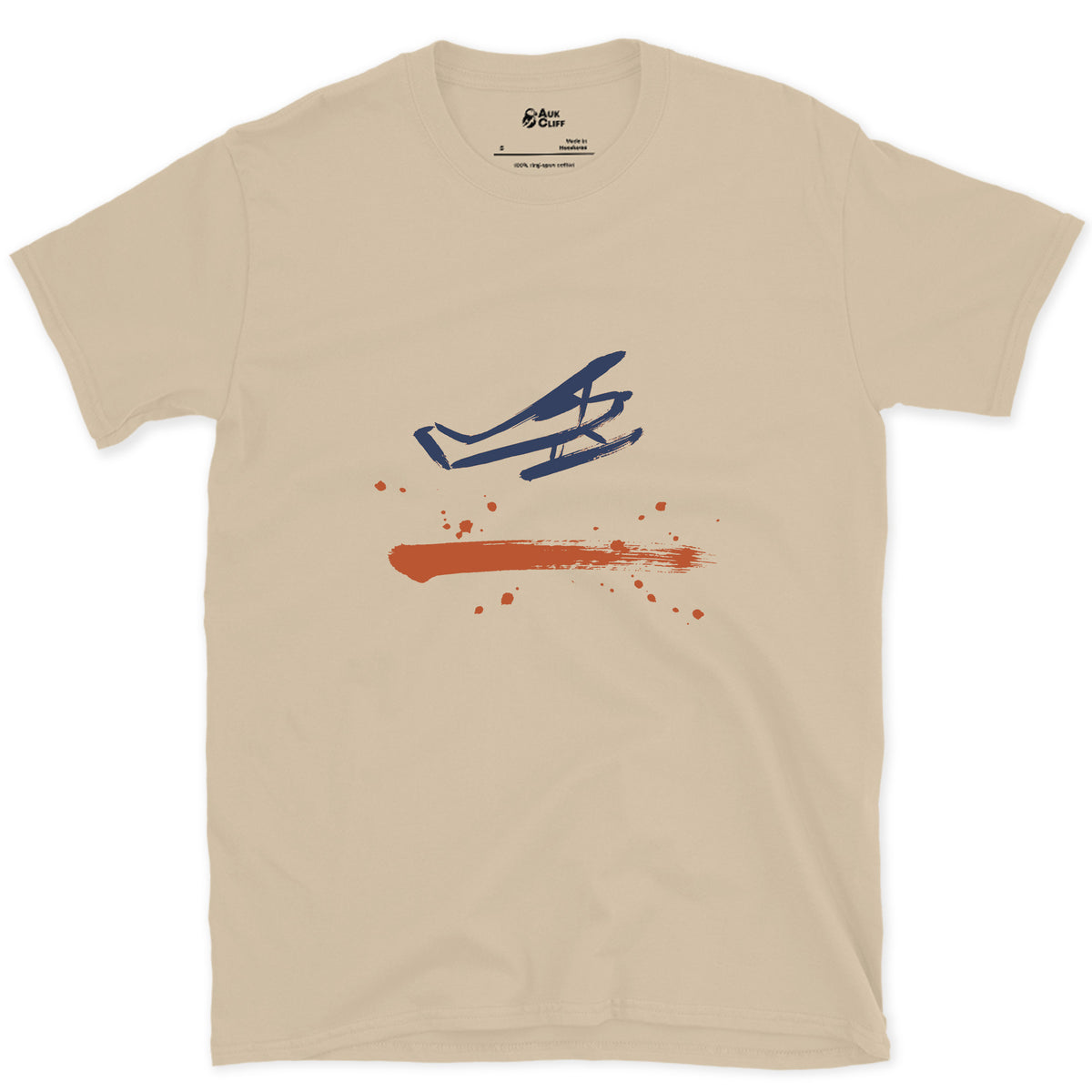Wings, Floats, Nothing Else design on a Sand Gildan Softstyle t-shirt