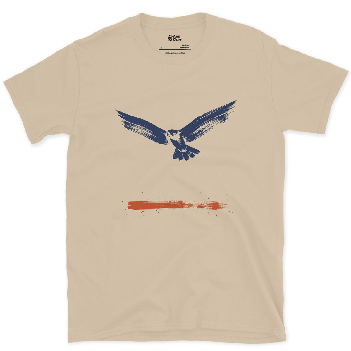 Wings Out, Nothing Wasted design on a Sand Gildan Softstyle t-shirt