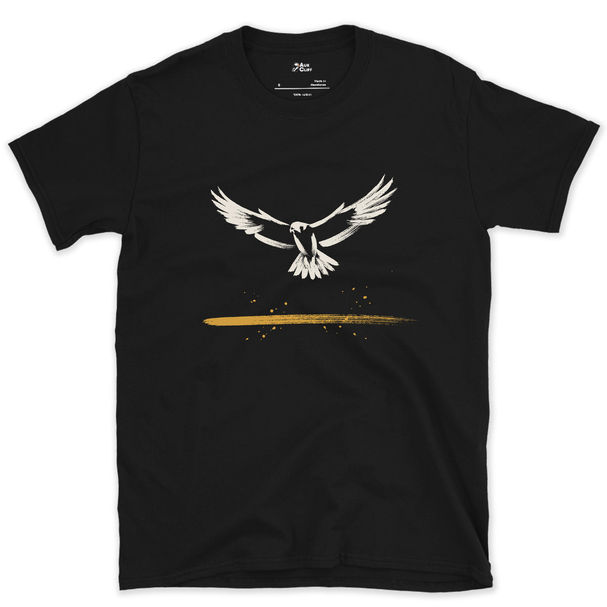 Wings Out, Nothing Wasted design on a Black Gildan Softstyle t-shirt