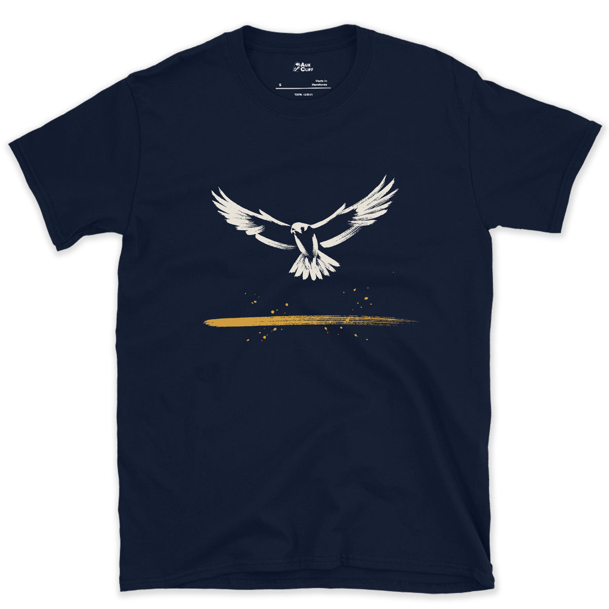 Wings Out, Nothing Wasted design on a Navy Gildan Softstyle t-shirt