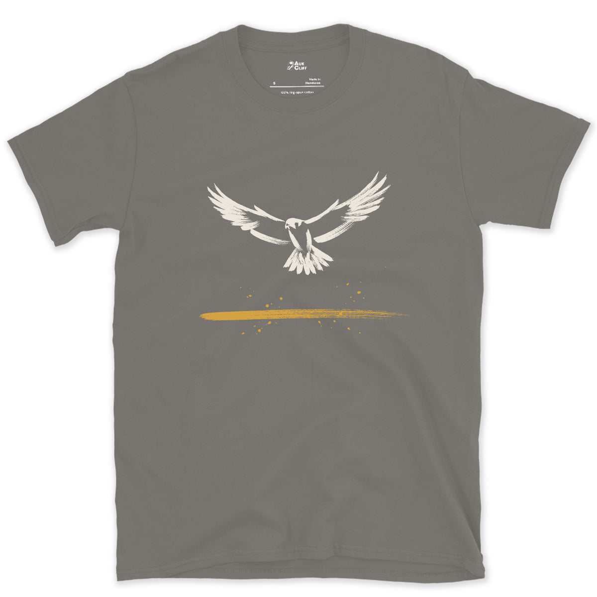 Wings Out, Nothing Wasted design on a Charcoal Gildan Softstyle t-shirt