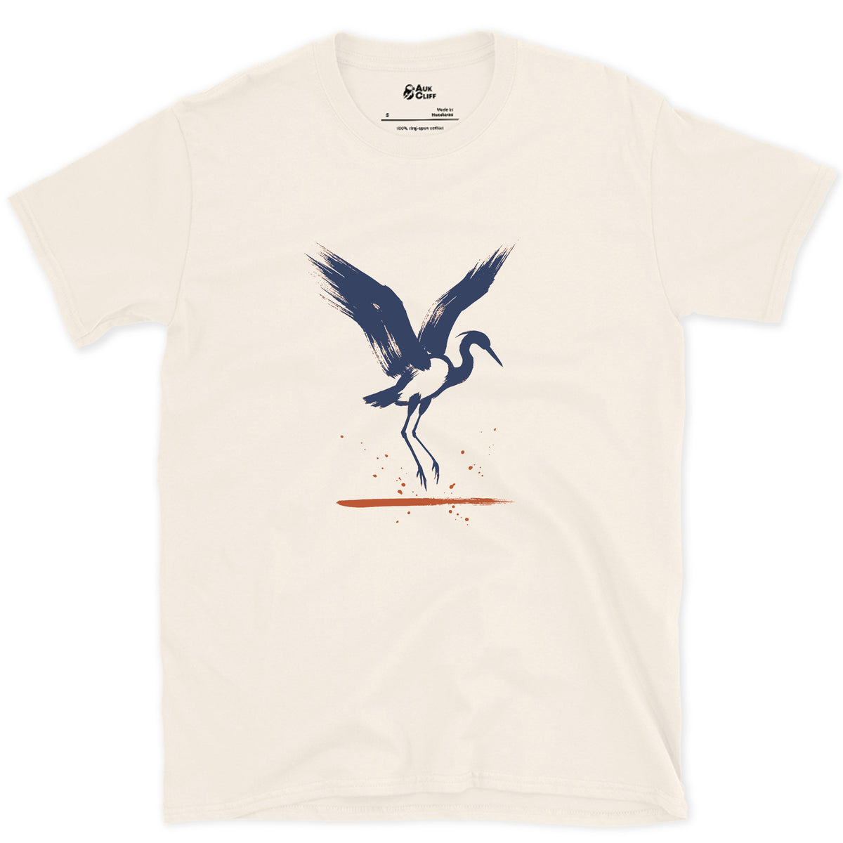 Wings Up, Legs Down design on a Natural Gildan Softstyle t-shirt