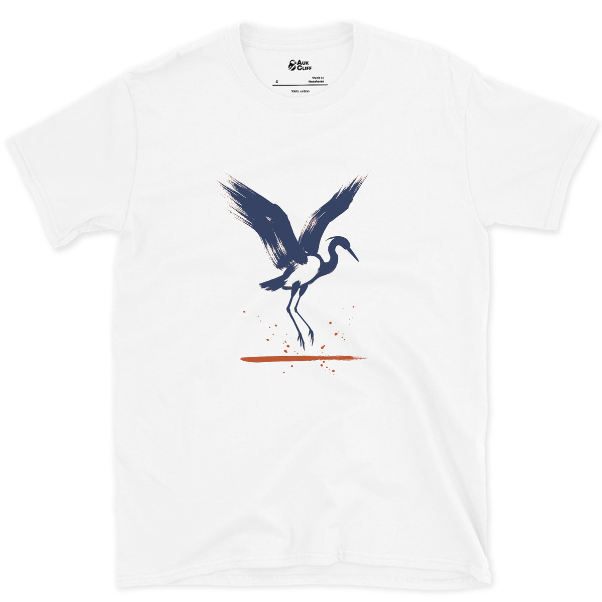 Wings Up, Legs Down design on a White Gildan Softstyle t-shirt