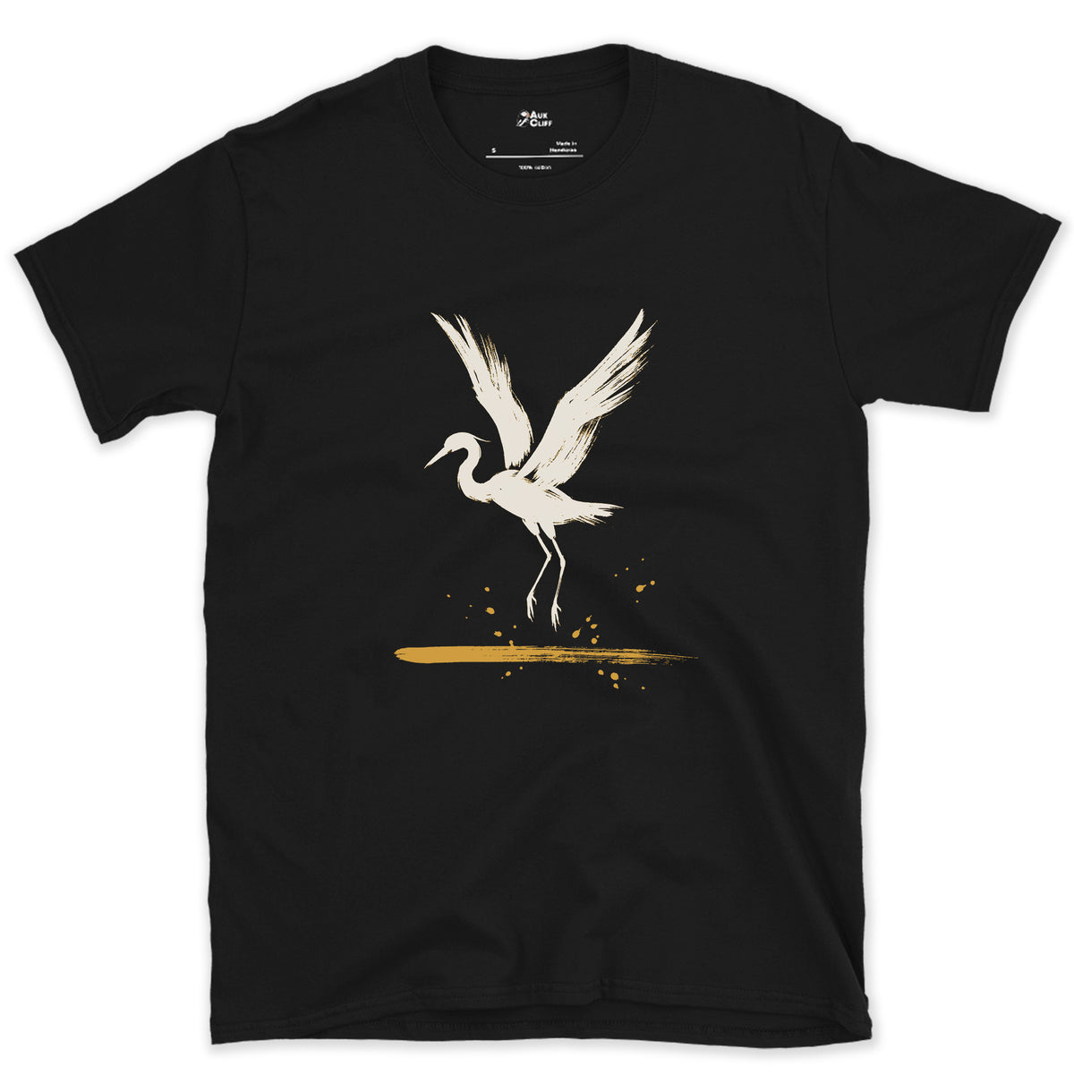 Wings Up, Legs Down design on a Black Gildan Softstyle t-shirt