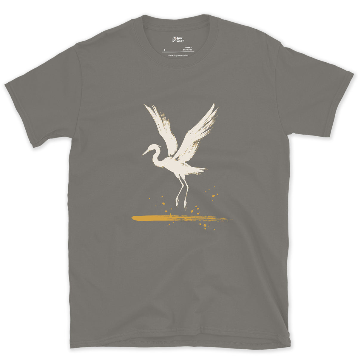 Wings Up, Legs Down design on a Charcoal Gildan Softstyle t-shirt