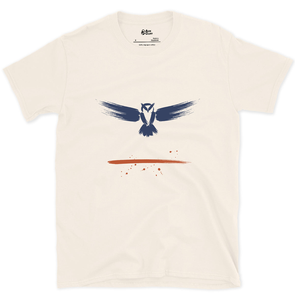 Wings Wide, Face On design on a Natural Gildan Softstyle t-shirt