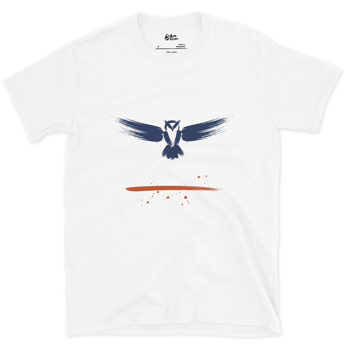 Wings Wide, Face On design on a White Gildan Softstyle t-shirt