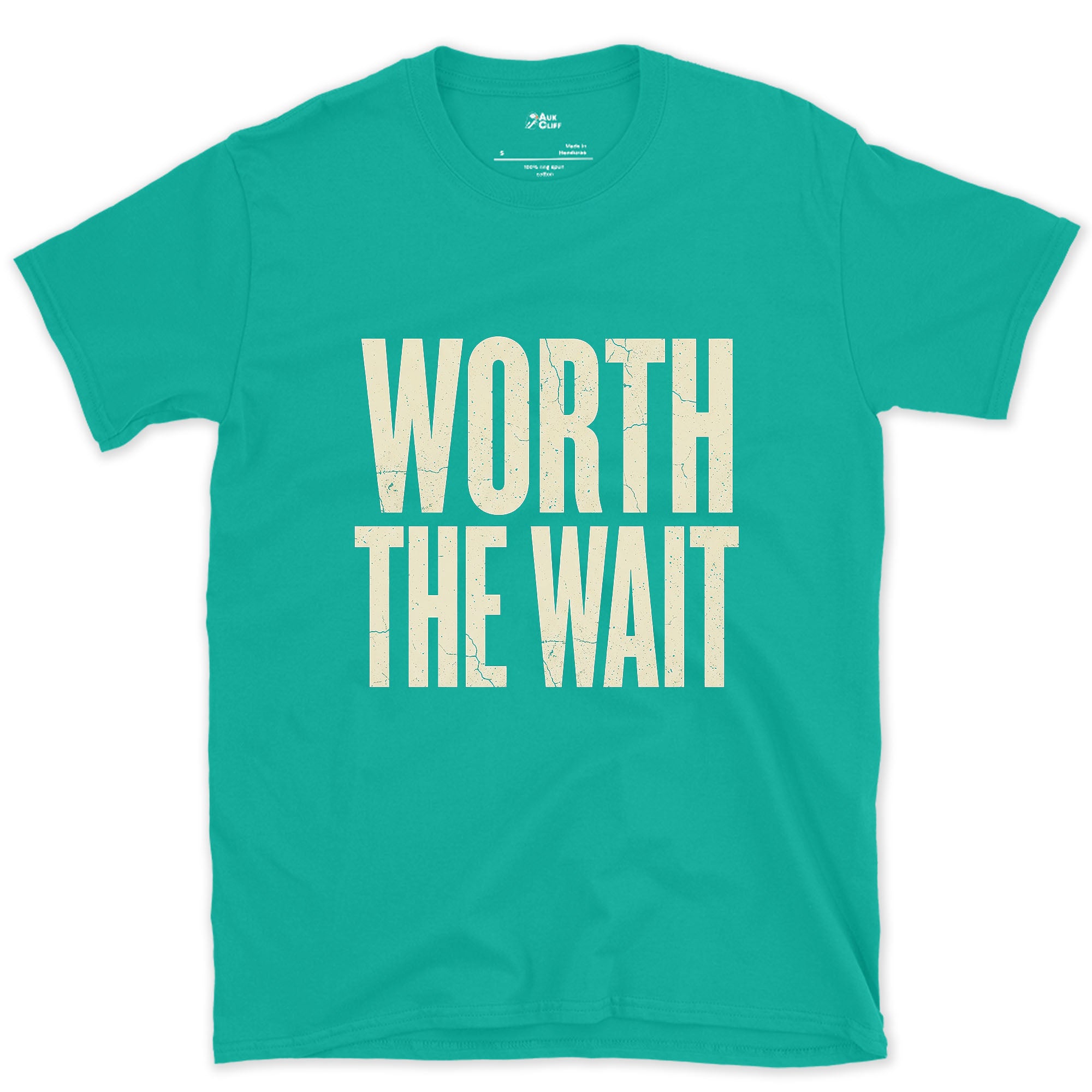 Worth the Wait for the Perfect Shot design on a Jade Dome Gildan Softstyle t-shirt