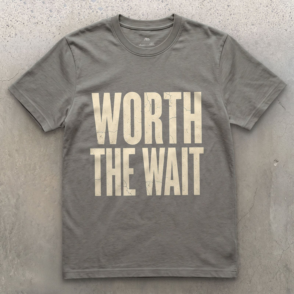 Worth the Wait for the Perfect Shot design on a Charcoal Gildan Softstyle t-shirt