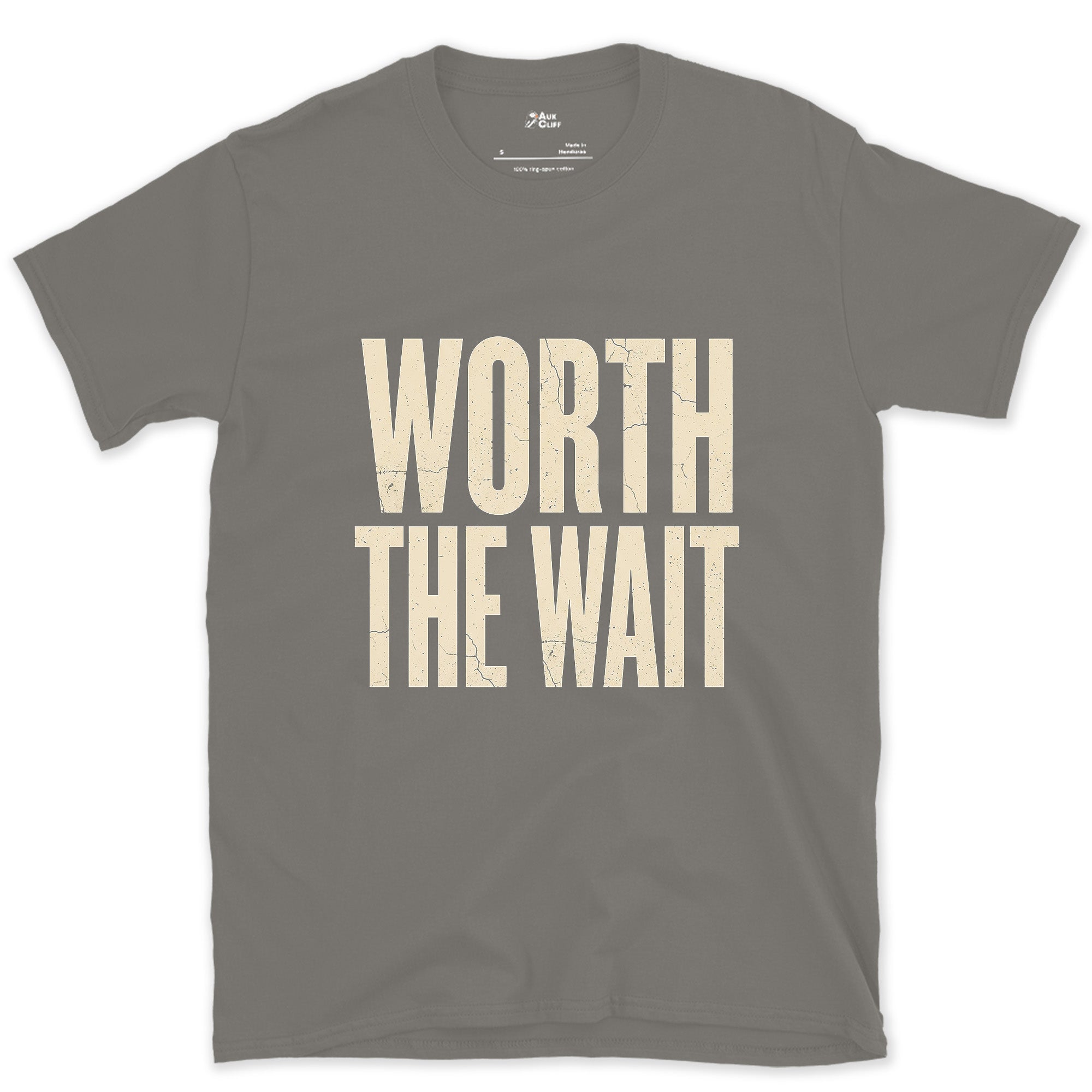 Worth the Wait for the Perfect Shot design on a Charcoal Gildan Softstyle t-shirt