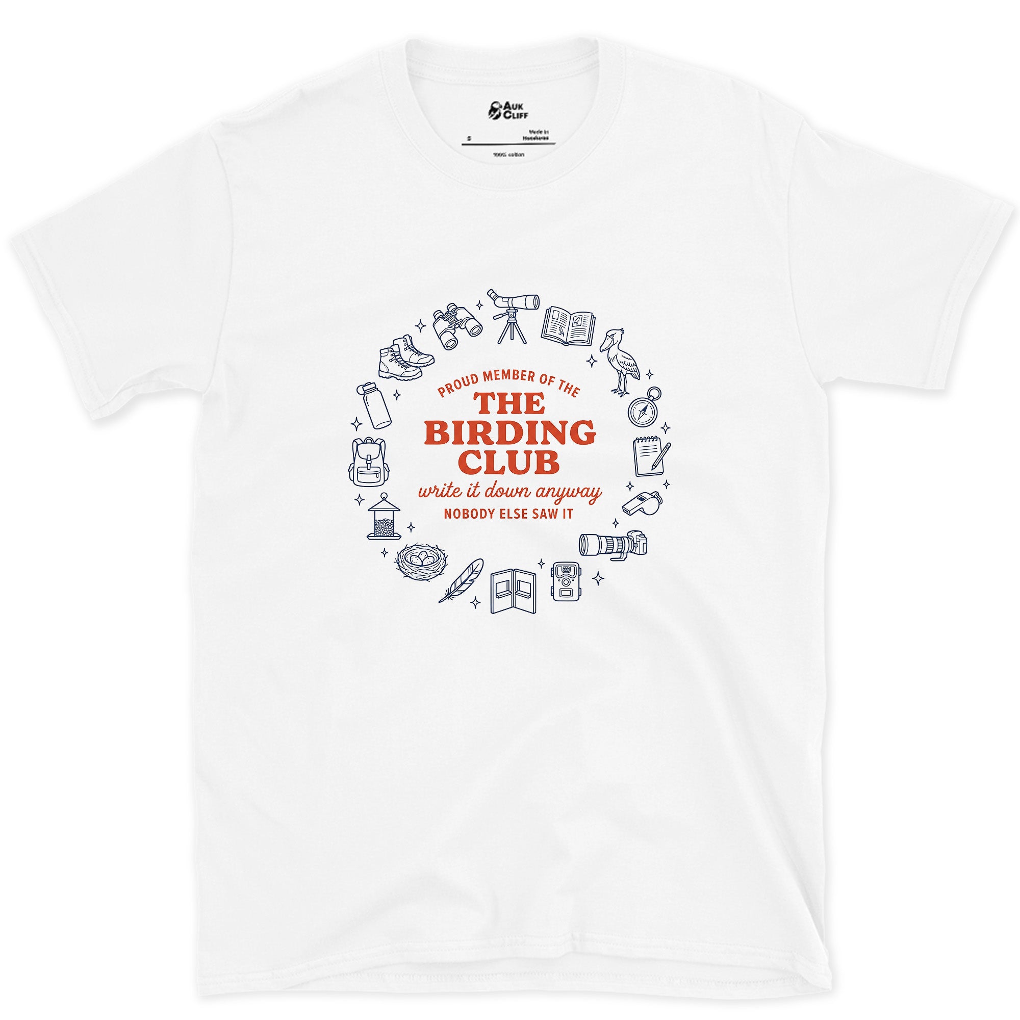 Proud Member, Ringed in Field Gear design on a White Gildan Softstyle t-shirt