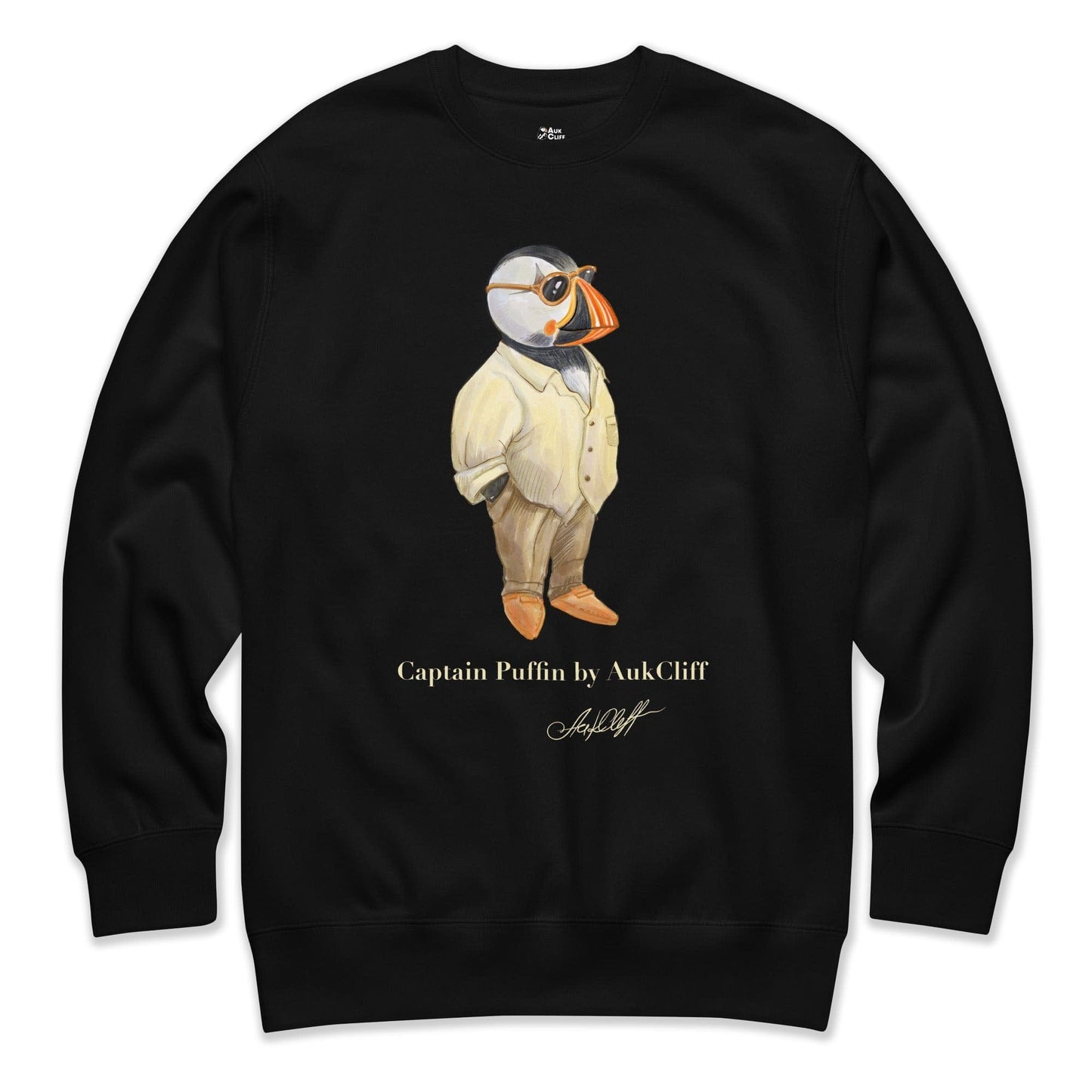 AukCliff AukCliff Sweatshirt Black / S Captain Puffin™ Fashion Explorer Sweatshirt