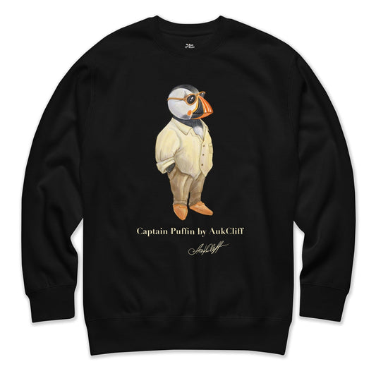 AukCliff AukCliff Sweatshirt Black / S Captain Puffin™ Fashion Explorer Sweatshirt