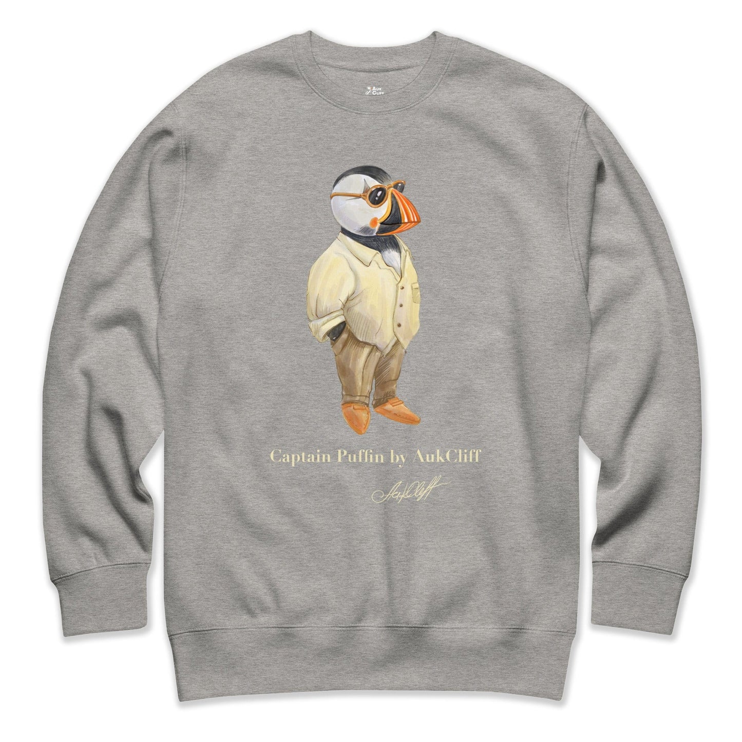 AukCliff AukCliff Sweatshirt Carbon Grey / S Captain Puffin™ Fashion Explorer Sweatshirt