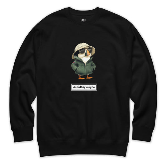 AukCliff Britpop Sweatshirt Black / S Definitely Maybe Britpop Puffin Sweatshirt