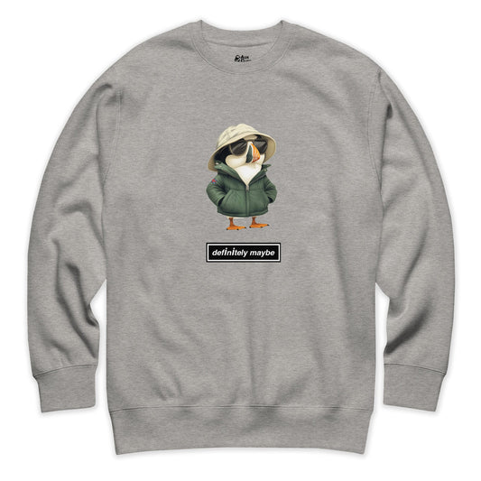 AukCliff Britpop Sweatshirt Carbon Grey / S Definitely Maybe Britpop Puffin Sweatshirt