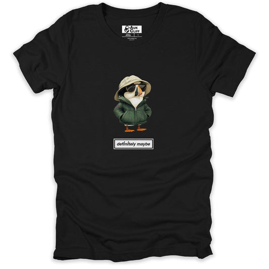 AukCliff Britpop T-shirt Black / S Definitely Maybe Britpop Puffin T-shirt