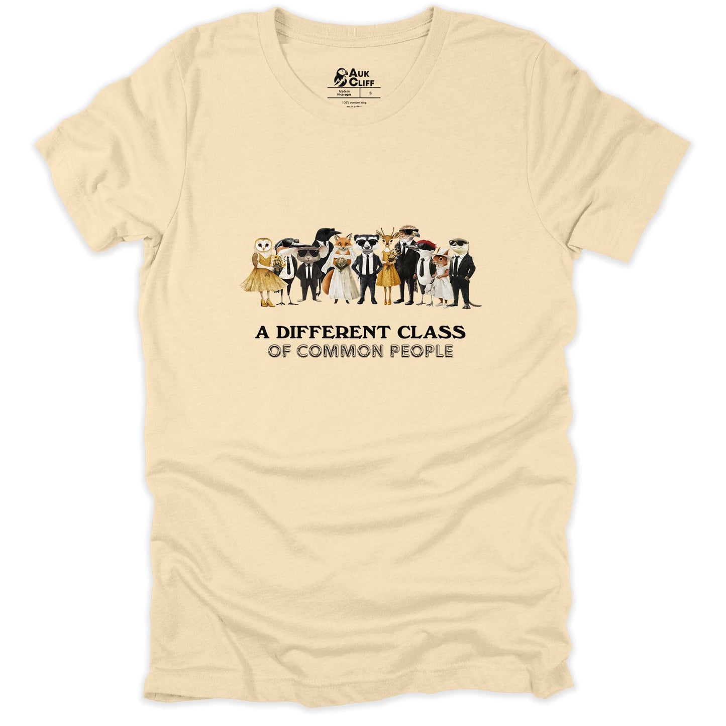 AukCliff Britpop T-shirt Soft Cream / S Different Class Britpop Animals T-shirt
