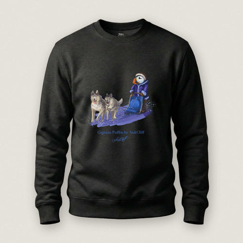 AukCliff Captain Puffin Sweatshirt Black / S Captain Puffin™ Arctic Dog Sledder Sweatshirt