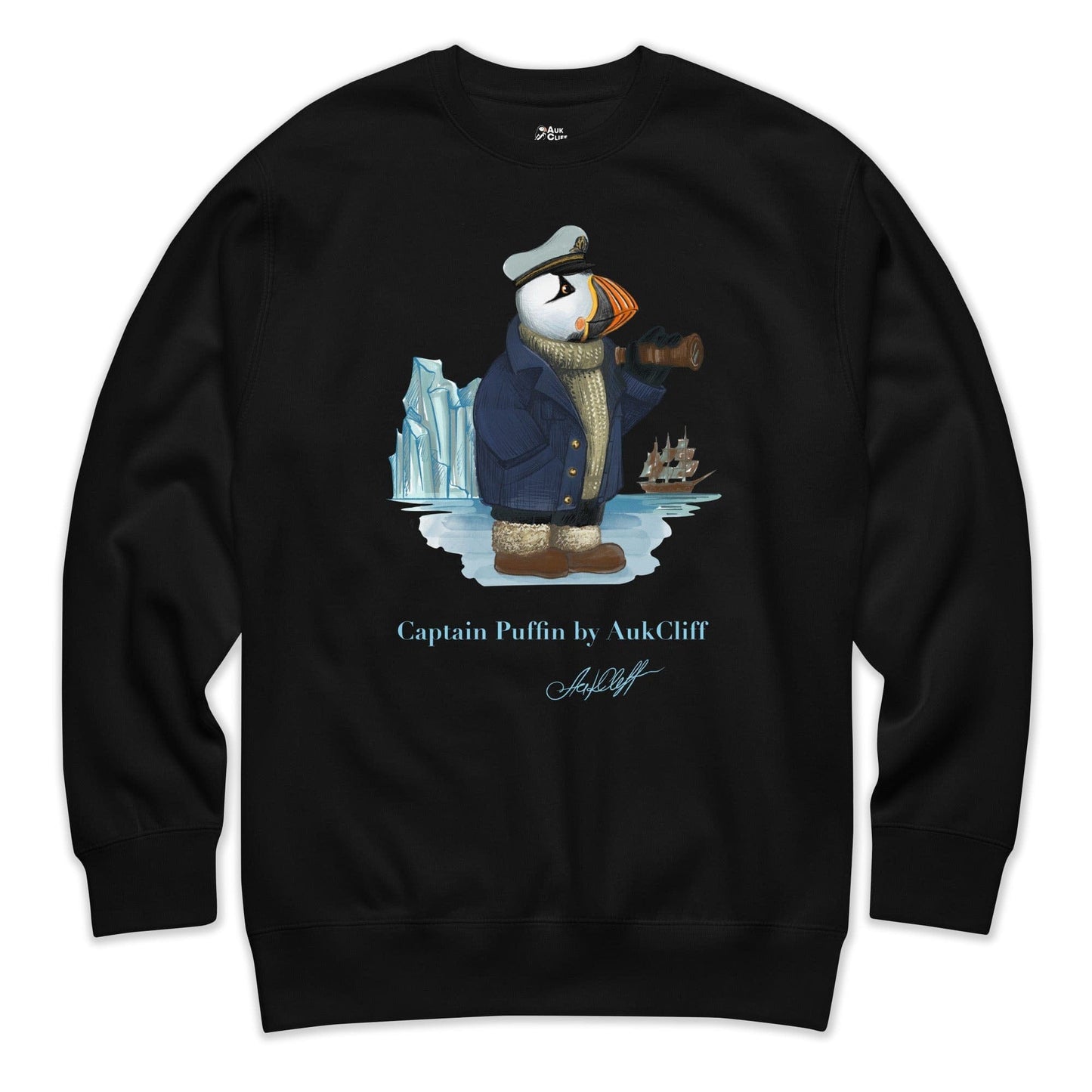 AukCliff Captain Puffin Sweatshirt Black / S Captain Puffin™ Arctic Sailor Sweatshirt