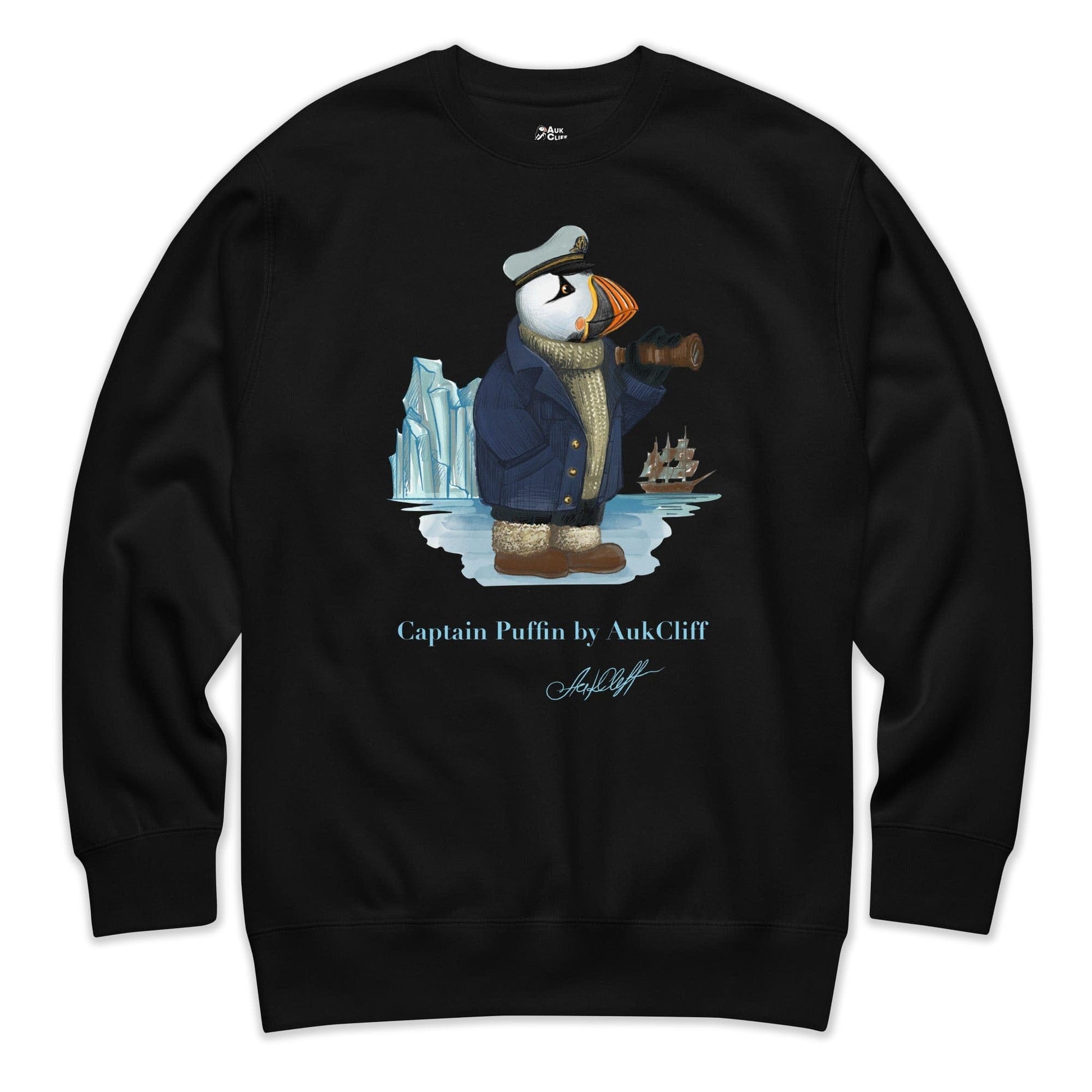 AukCliff Captain Puffin Sweatshirt Black / S Captain Puffin™ Arctic Sailor Sweatshirt