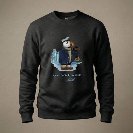 AukCliff Captain Puffin Sweatshirt Black / S Captain Puffin™ Arctic Sailor Sweatshirt