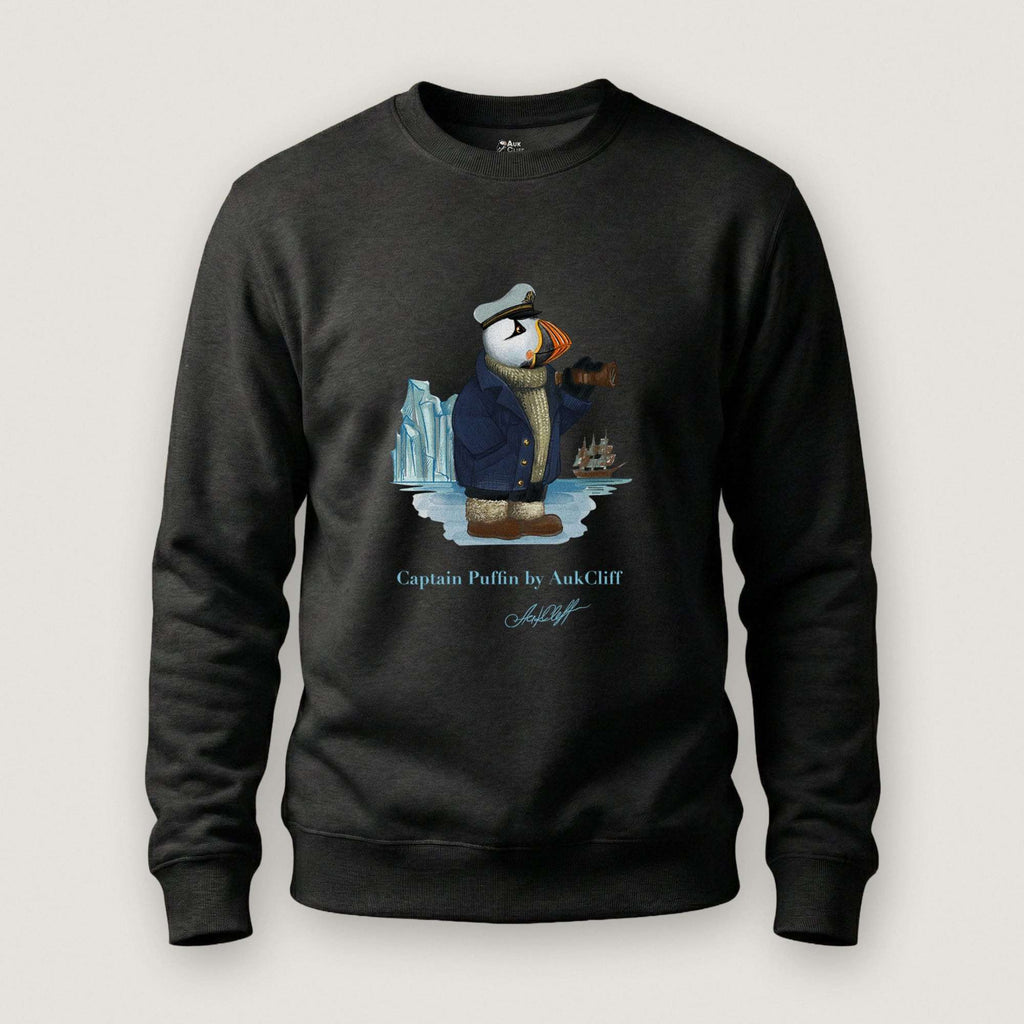 AukCliff Captain Puffin Sweatshirt Black / S Captain Puffin™ Arctic Sailor Sweatshirt