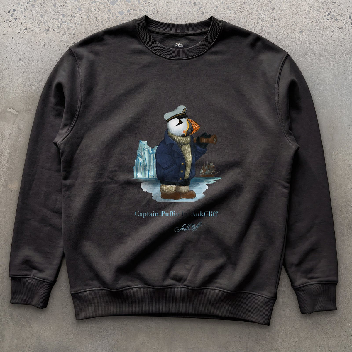 AukCliff Captain Puffin Sweatshirt Black / S Captain Puffin™ Arctic Sailor Sweatshirt