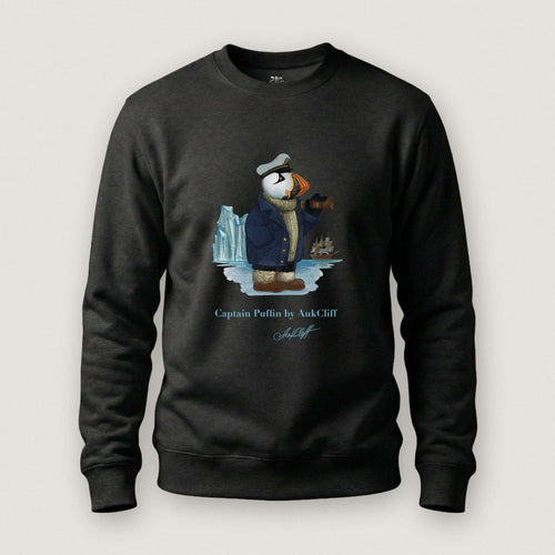 AukCliff Captain Puffin Sweatshirt Black / S Captain Puffin™ Arctic Sailor Sweatshirt