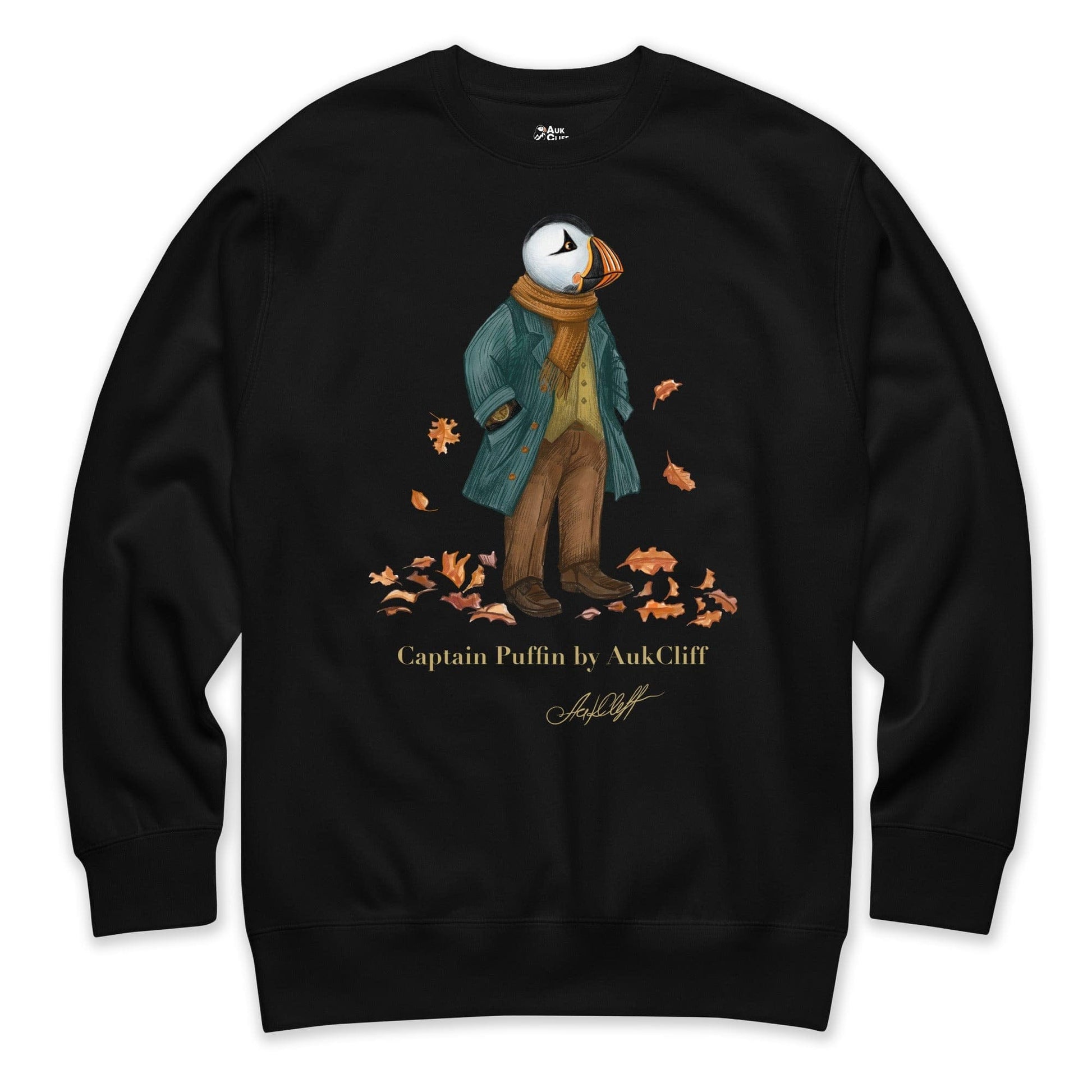 AukCliff Captain Puffin Sweatshirt Black / S Captain Puffin™ “Autumn Wanderer” Sweatshirt