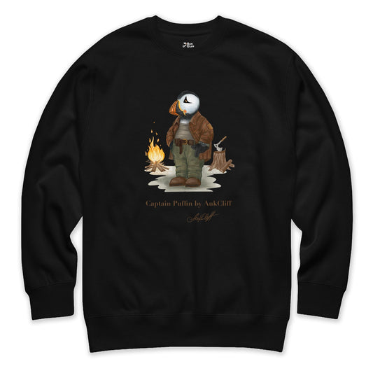 AukCliff Captain Puffin Sweatshirt Black / S Captain Puffin™ Bushcraft Sweatshirt