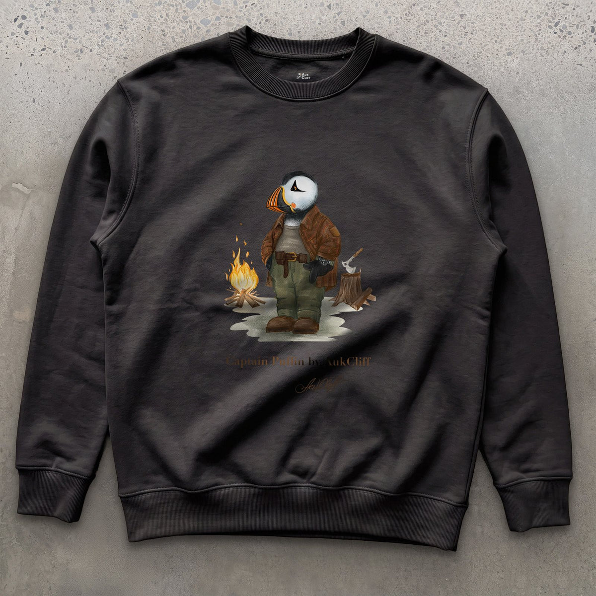 AukCliff Captain Puffin Sweatshirt Black / S Captain Puffin™ Bushcraft Sweatshirt