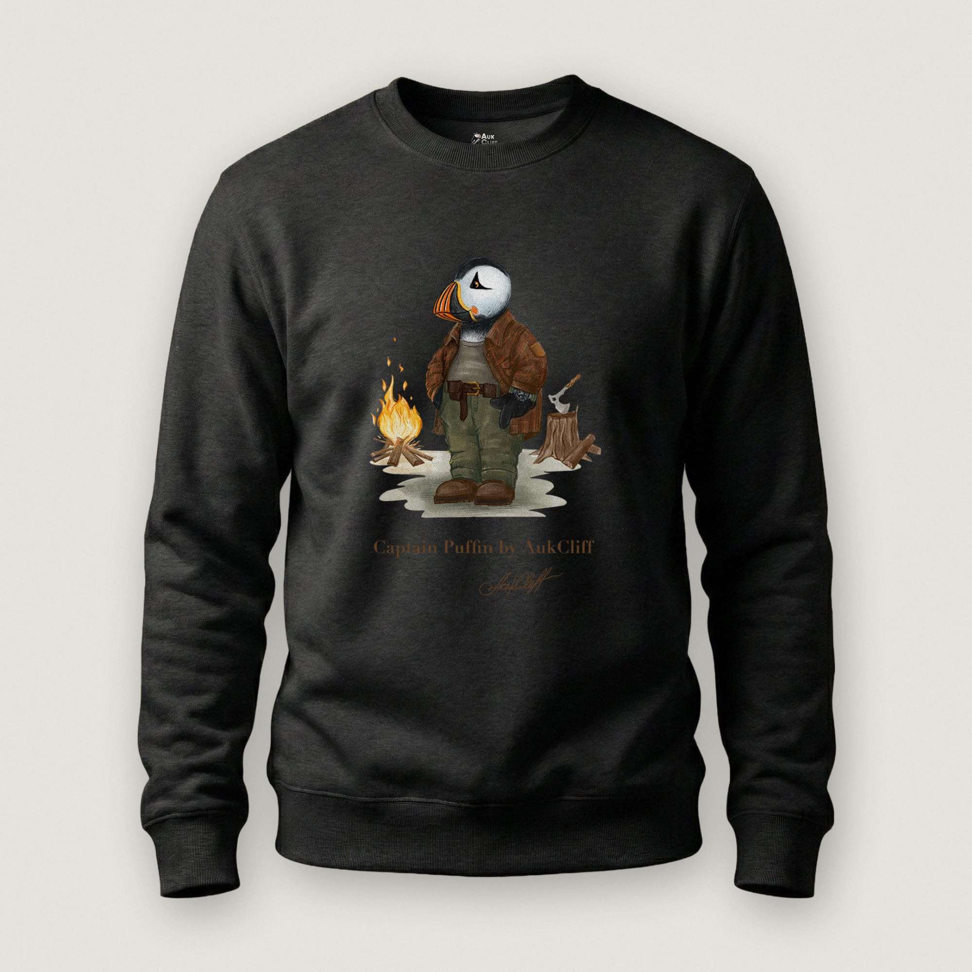 AukCliff Captain Puffin Sweatshirt Black / S Captain Puffin™ Bushcraft Sweatshirt