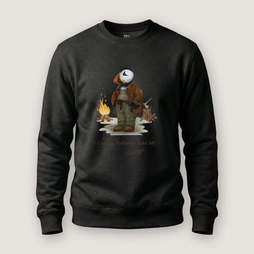 AukCliff Captain Puffin Sweatshirt Black / S Captain Puffin™ Bushcraft Sweatshirt