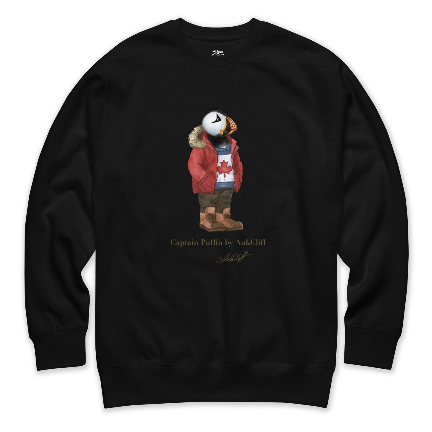 AukCliff Captain Puffin Sweatshirt Black / S Captain Puffin™ “Canada Trail Giver” Sweatshirt