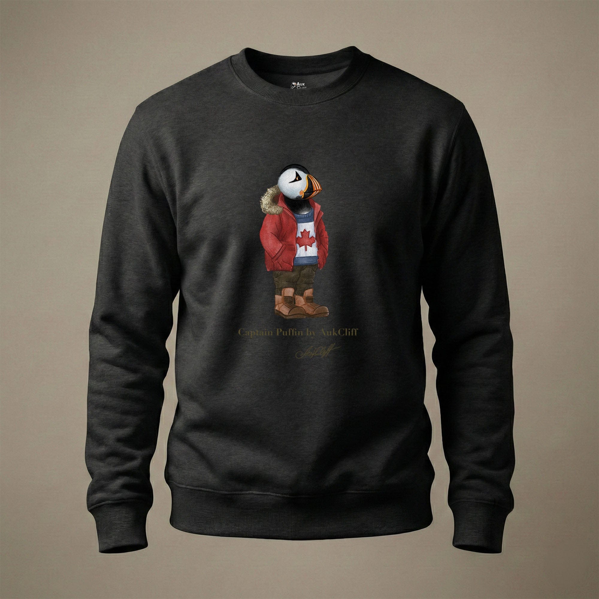AukCliff Captain Puffin Sweatshirt Black / S Captain Puffin™ “Canada Trailkeeper” Sweatshirt