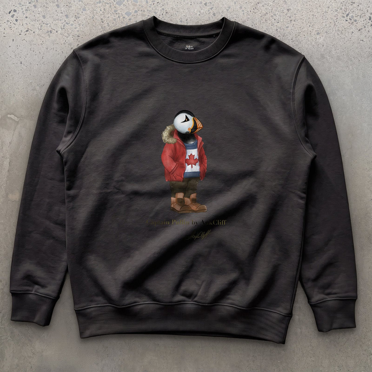 AukCliff Captain Puffin Sweatshirt Black / S Captain Puffin™ “Canada Trailkeeper” Sweatshirt