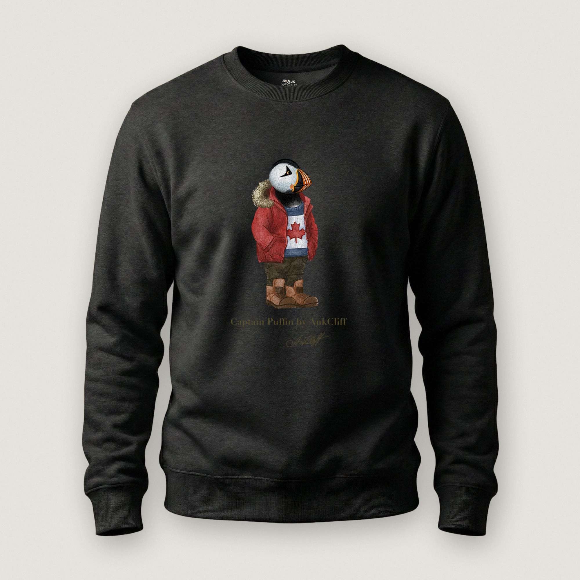 AukCliff Captain Puffin Sweatshirt Black / S Captain Puffin™ “Canada Trailkeeper” Sweatshirt