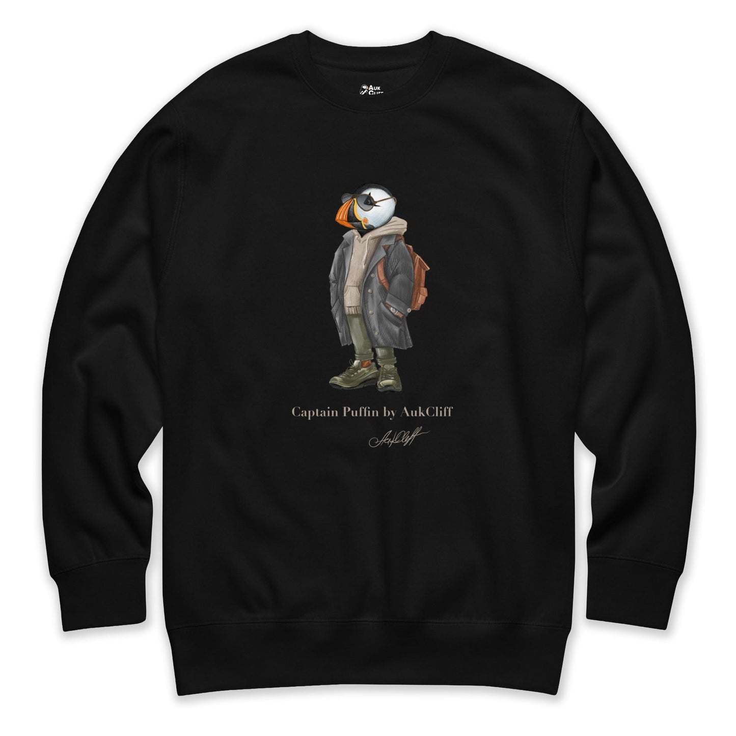 AukCliff® Captain Puffin Sweatshirt Black / S Captain Puffin™ “City Explorer” Sweatshirt