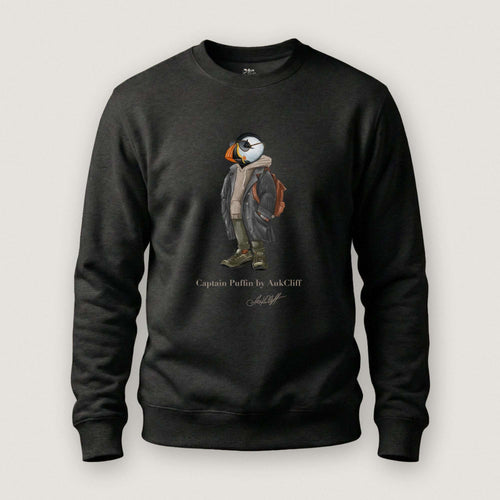 AukCliff® Captain Puffin Sweatshirt Black / S Captain Puffin™ “City Explorer” Sweatshirt