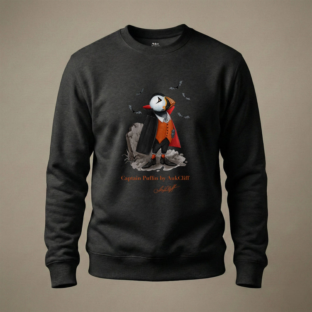 AukCliff Captain Puffin Sweatshirt Black / S Captain Puffin™ "Count Dracula" Sweatshirt