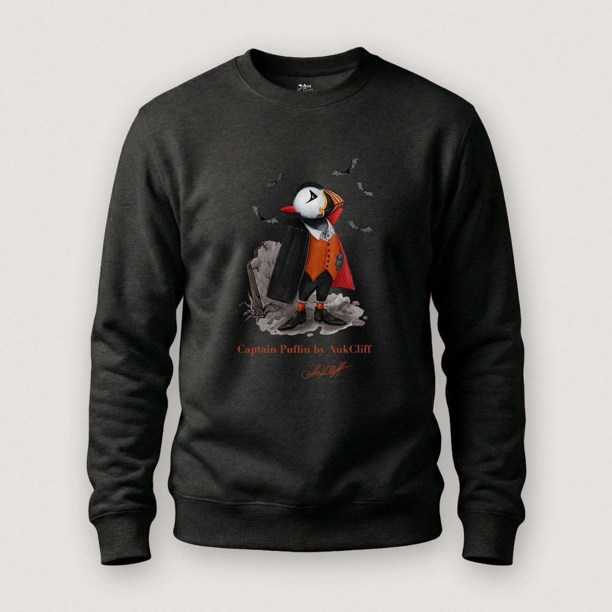 AukCliff Captain Puffin Sweatshirt Black / S Captain Puffin™ "Count Dracula" Sweatshirt