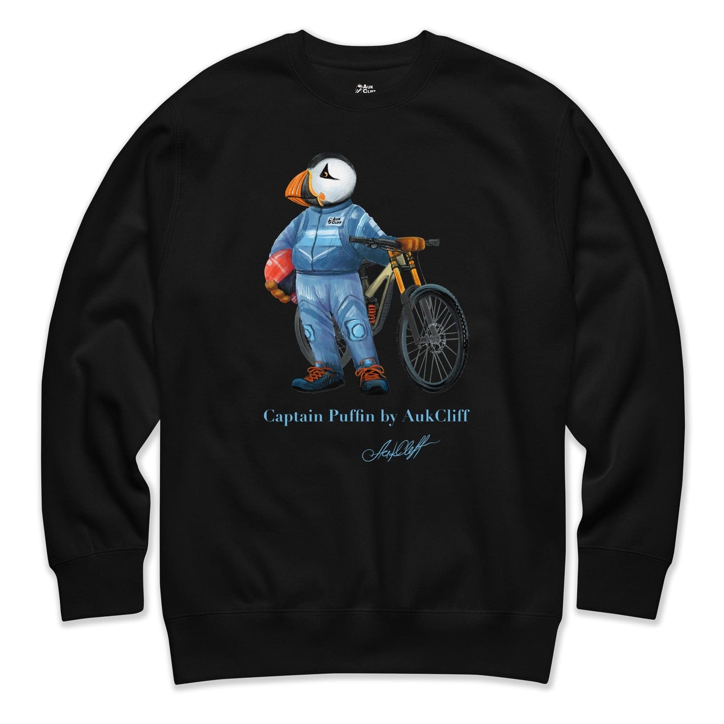 AukCliff Captain Puffin Sweatshirt Black / S Captain Puffin™ Downhill Mountain Biker Sweatshirt